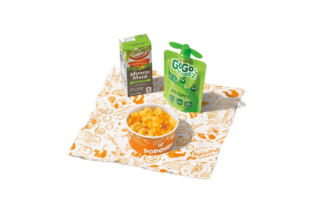 Popeyes Prices Menu USA 2025 87 mac & cheese kids Meal