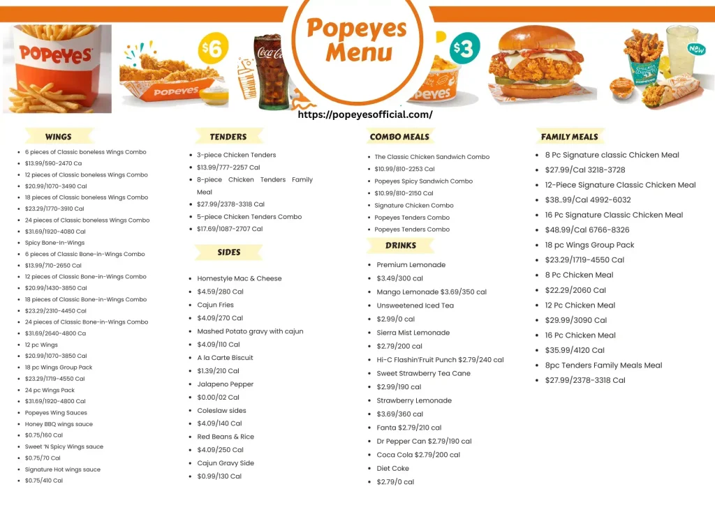 Popeyes Prices Menu USA 2025 1 popeyes menu with prices 2025 usa