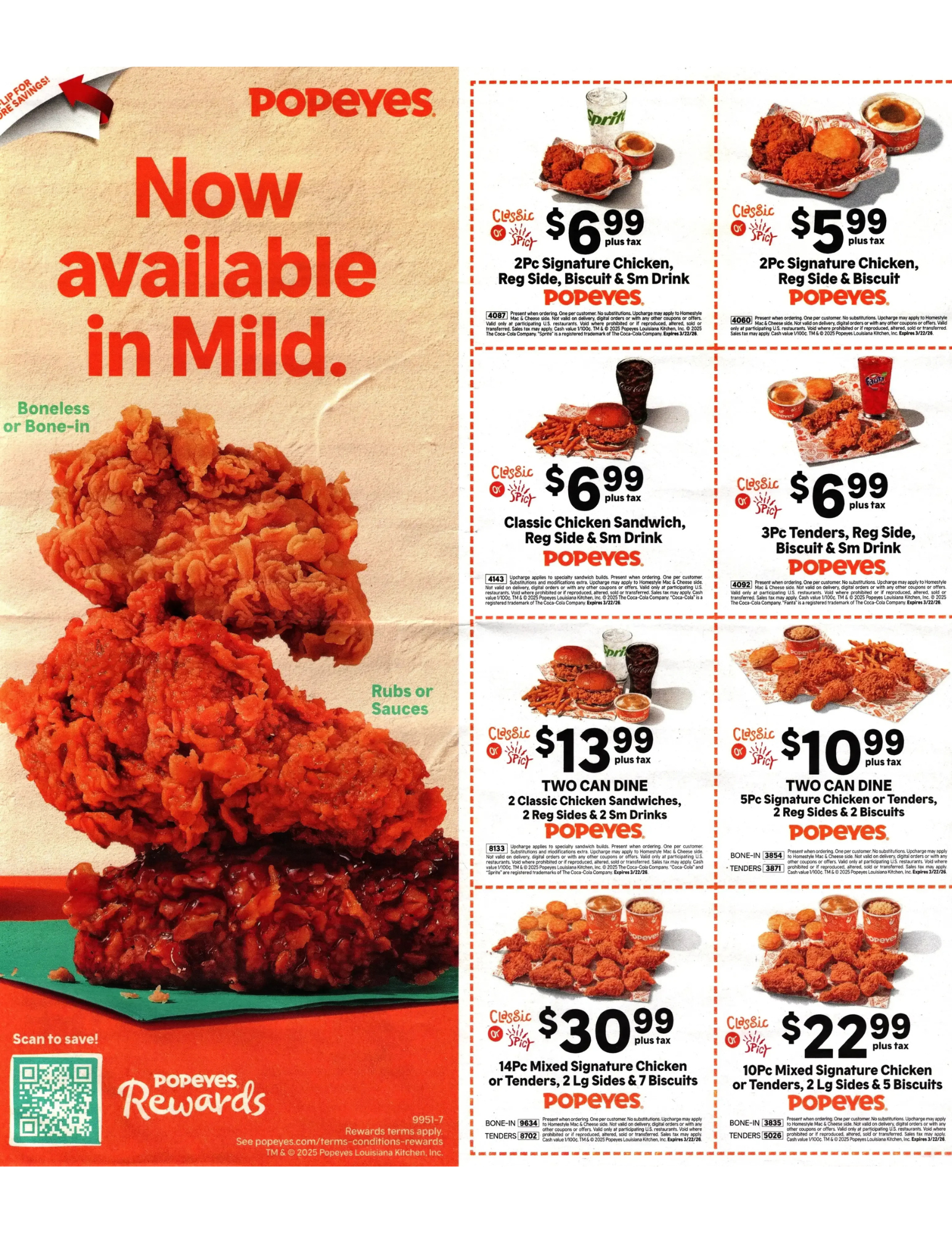 Popeyes Coupons january to march
